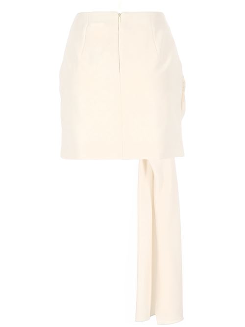 ZULIA - Mini skirt with draped rose - White MARELLA | 2513101018200312001